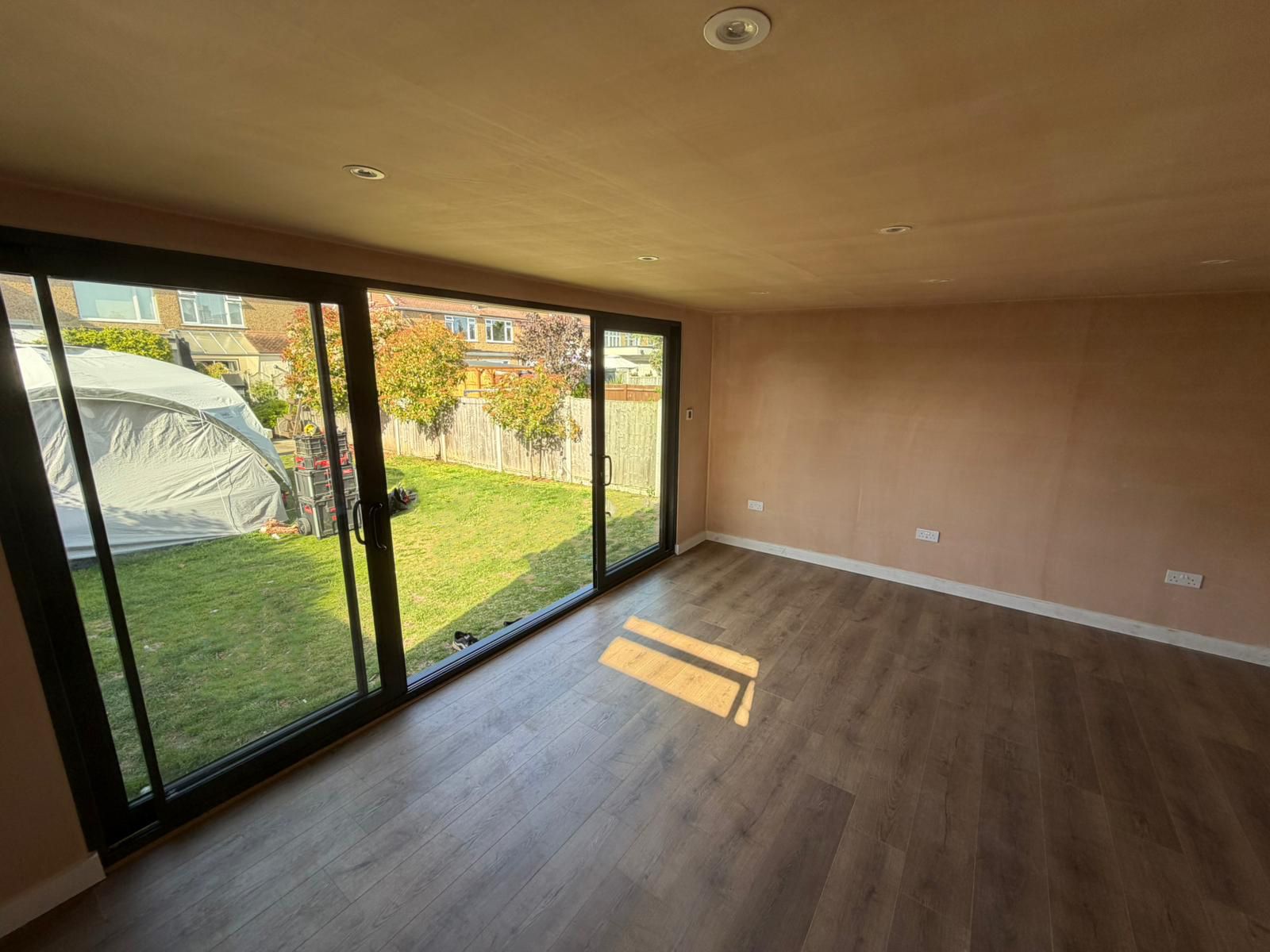 Aluminium Sliding Doors on a garden room