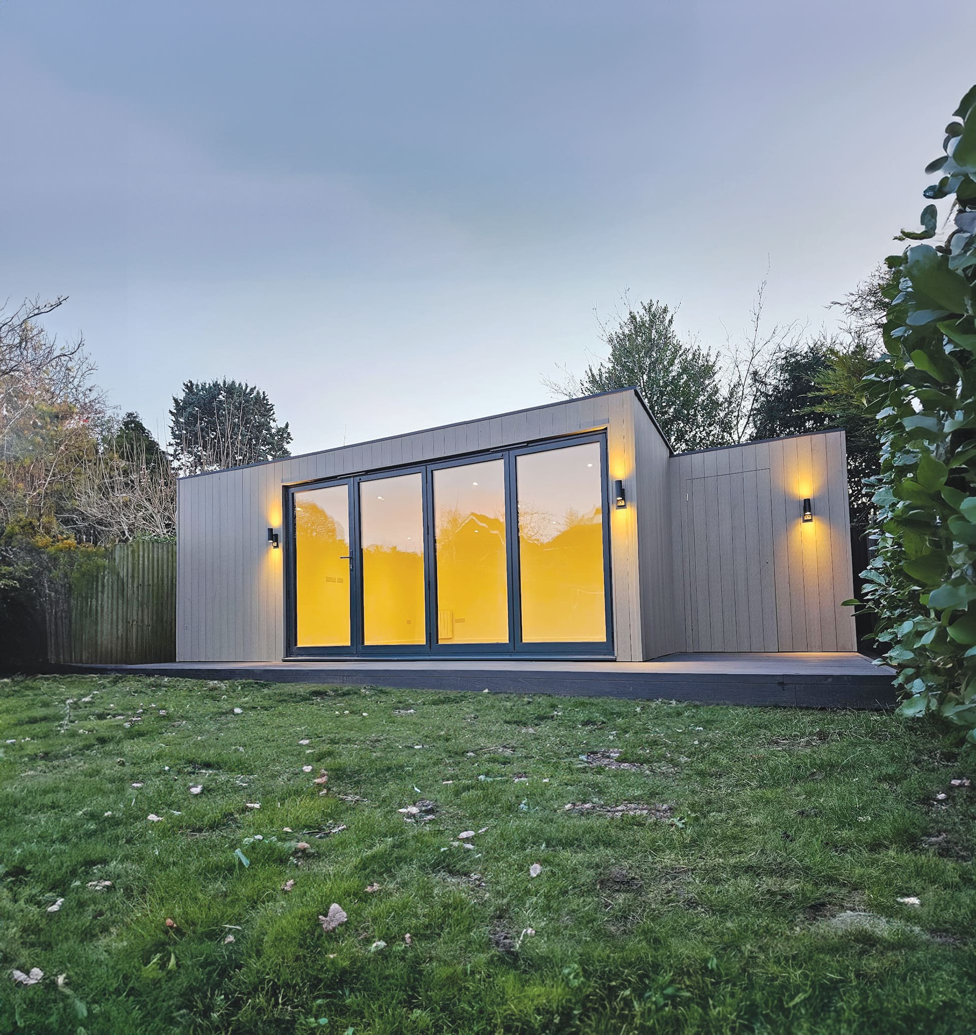Bespoke garden room with 4m bifold doors