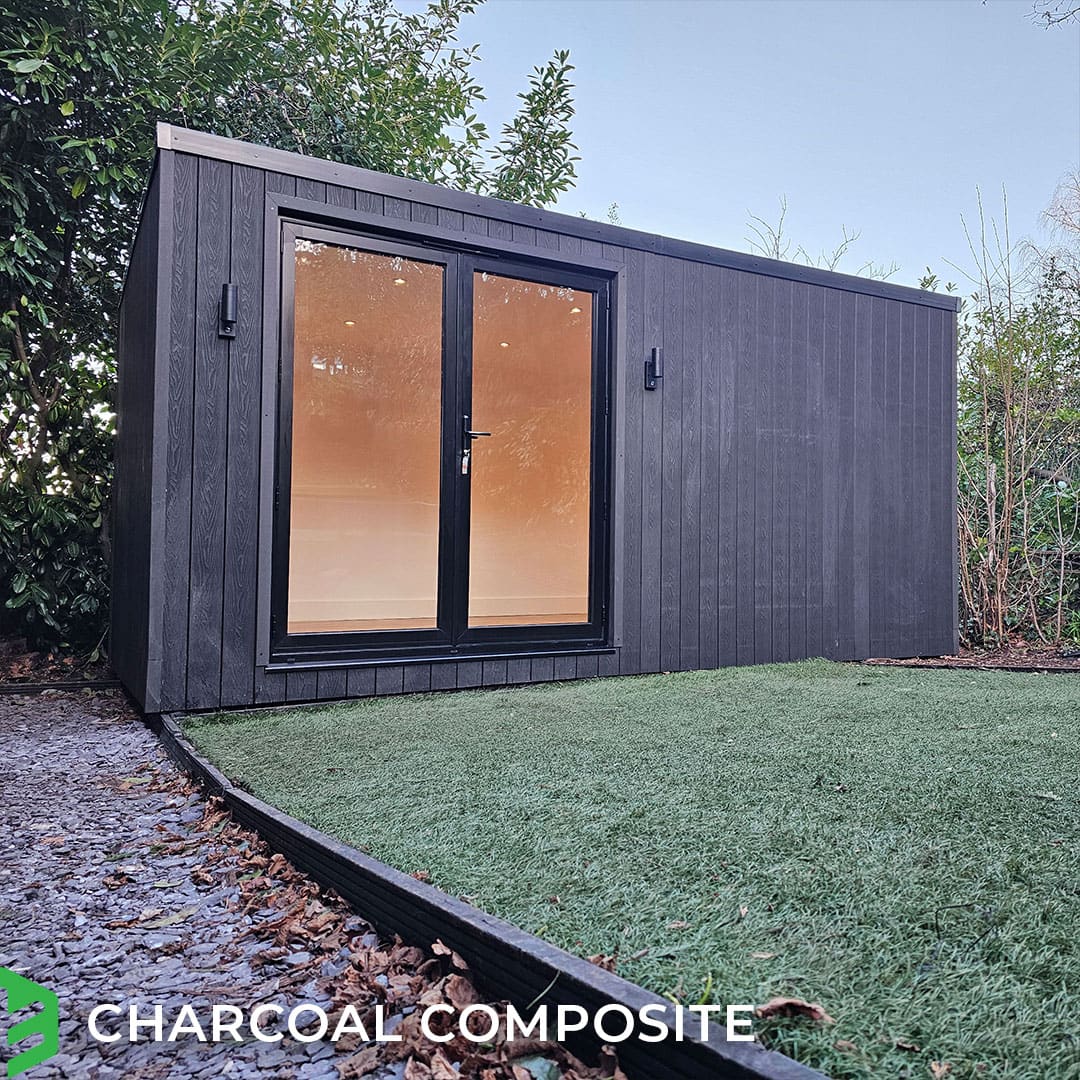 Garden pod with aluminium french doors
