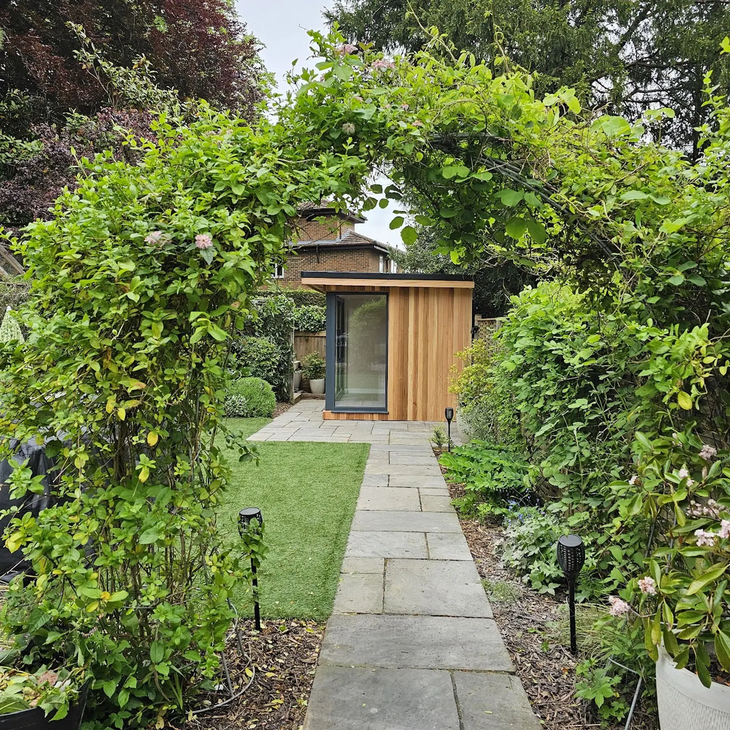 Garden room at end of garden, Surrey