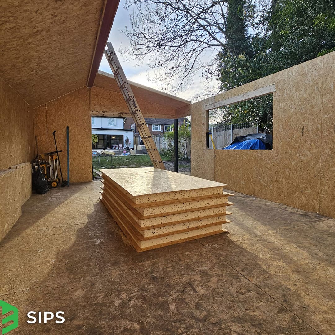 SIPs structural insulated panels used in garden room construction