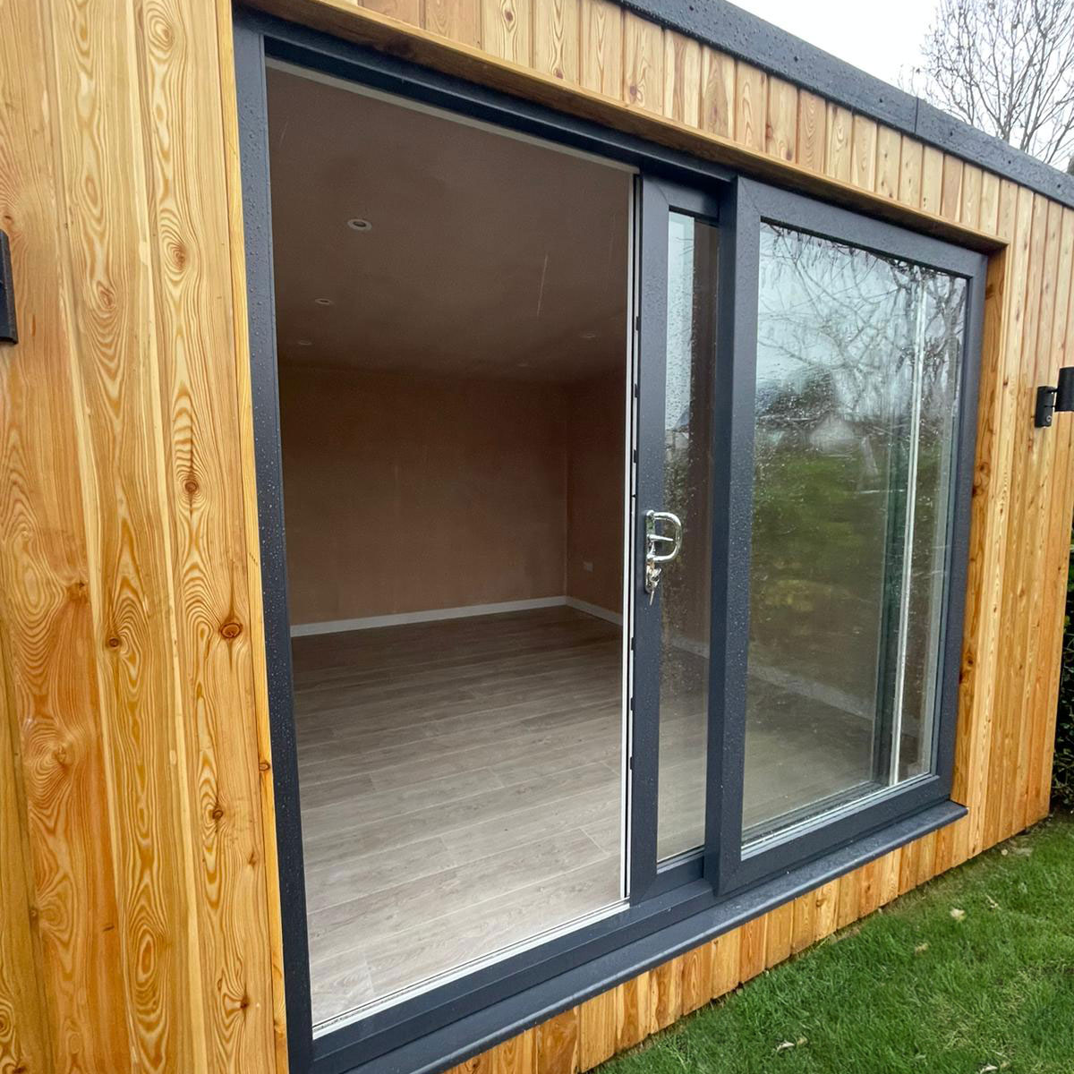 UPVC Sliding Doors on a garden room